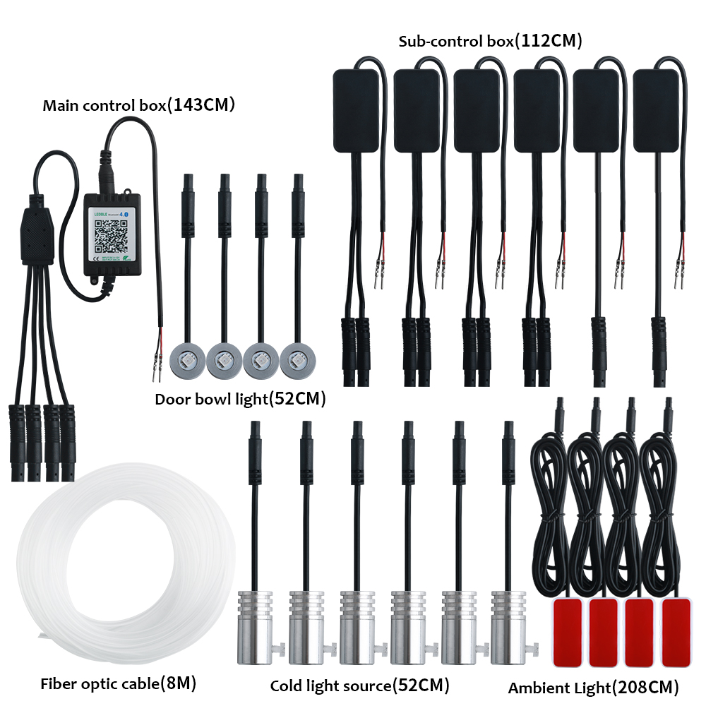 14 in 1 RGB Car Interior Ambie - Led Ambient Interior Car Lights App Control recension och pris