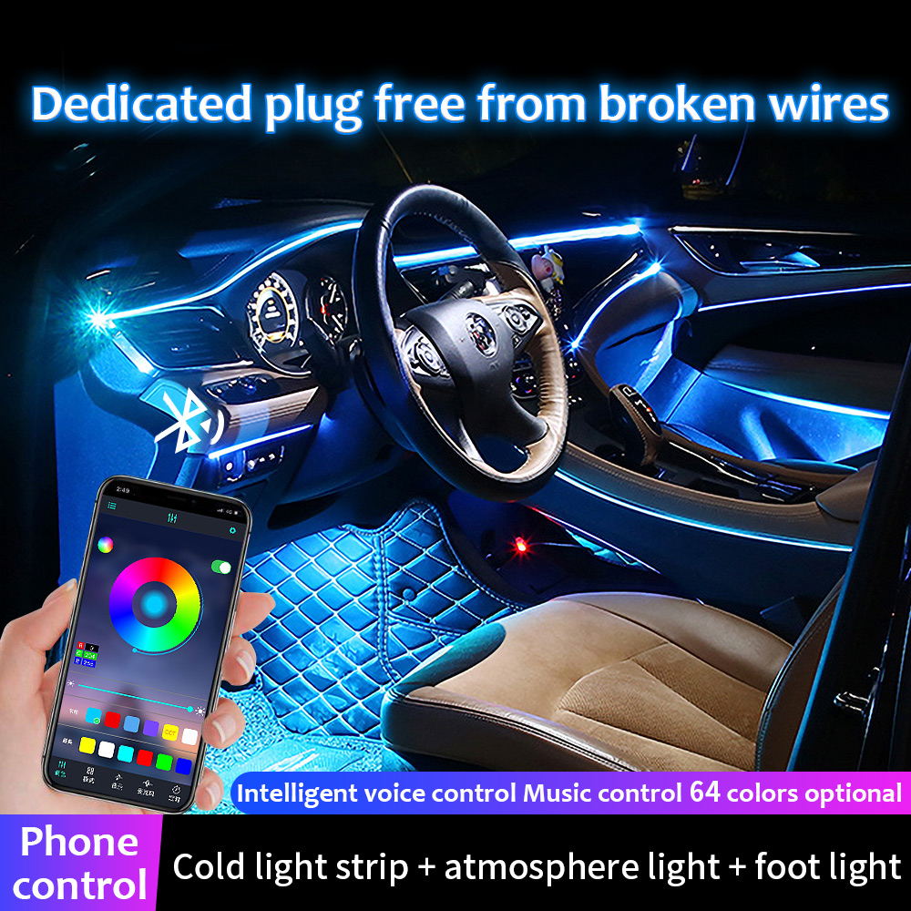 14 in 1 RGB Car Interior Ambie - Led Ambient Interior Car Lights App Control recension och pris