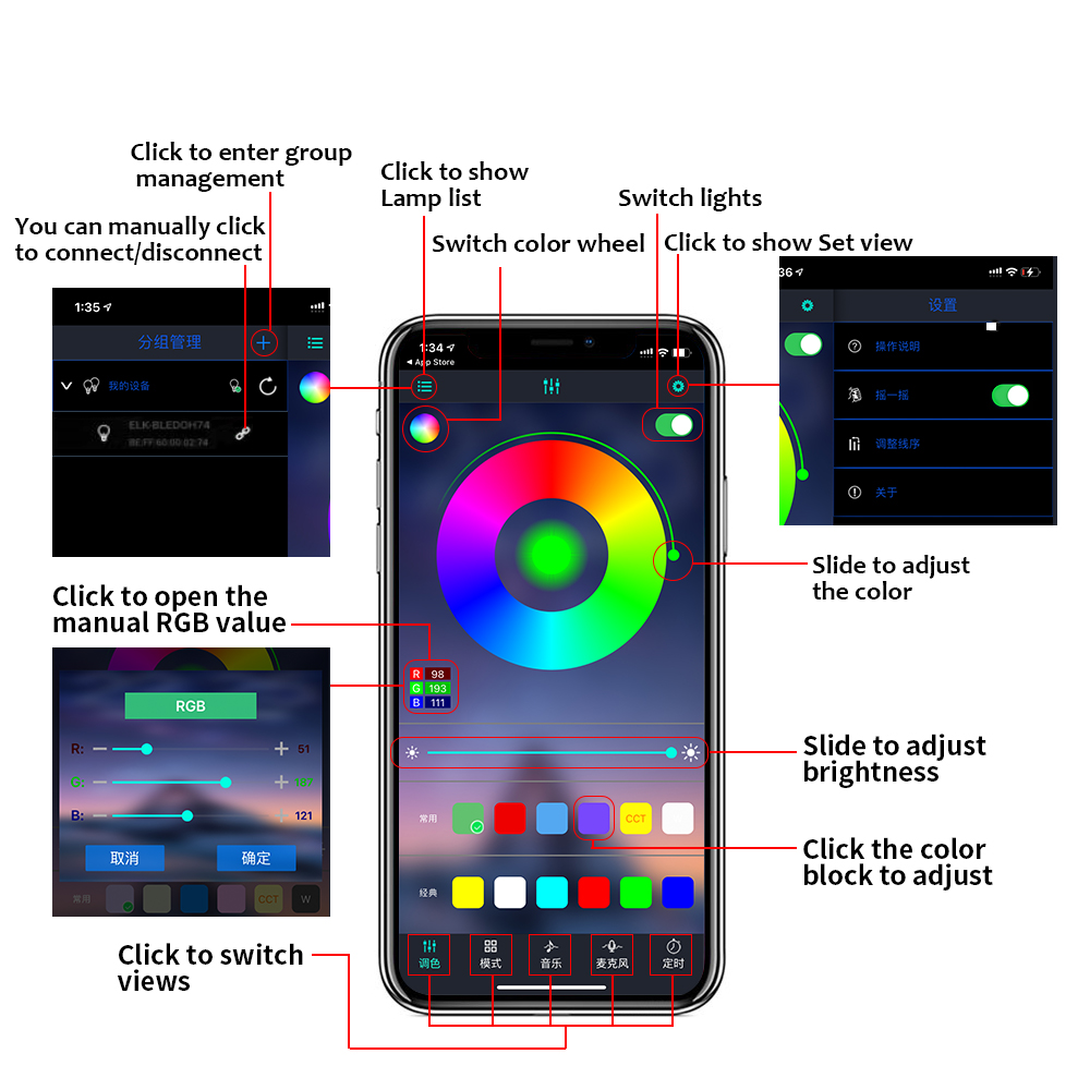 14 in 1 RGB Car Interior Ambie - Led Ambient Interior Car Lights App Control recension och pris