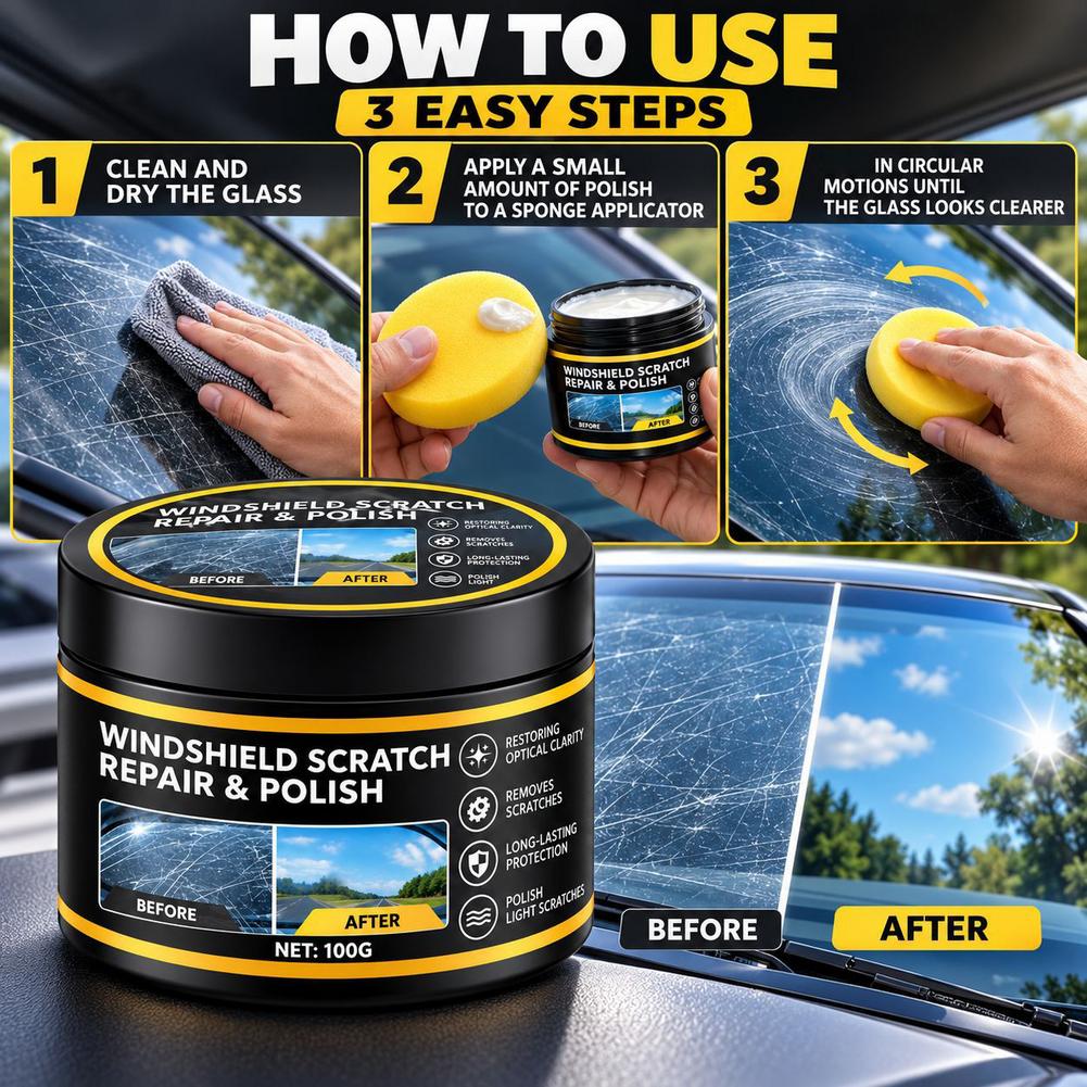 1pc Glass Scratch Repair Paste - Car Scratch Repair Polishing Wax Paste recension och pris