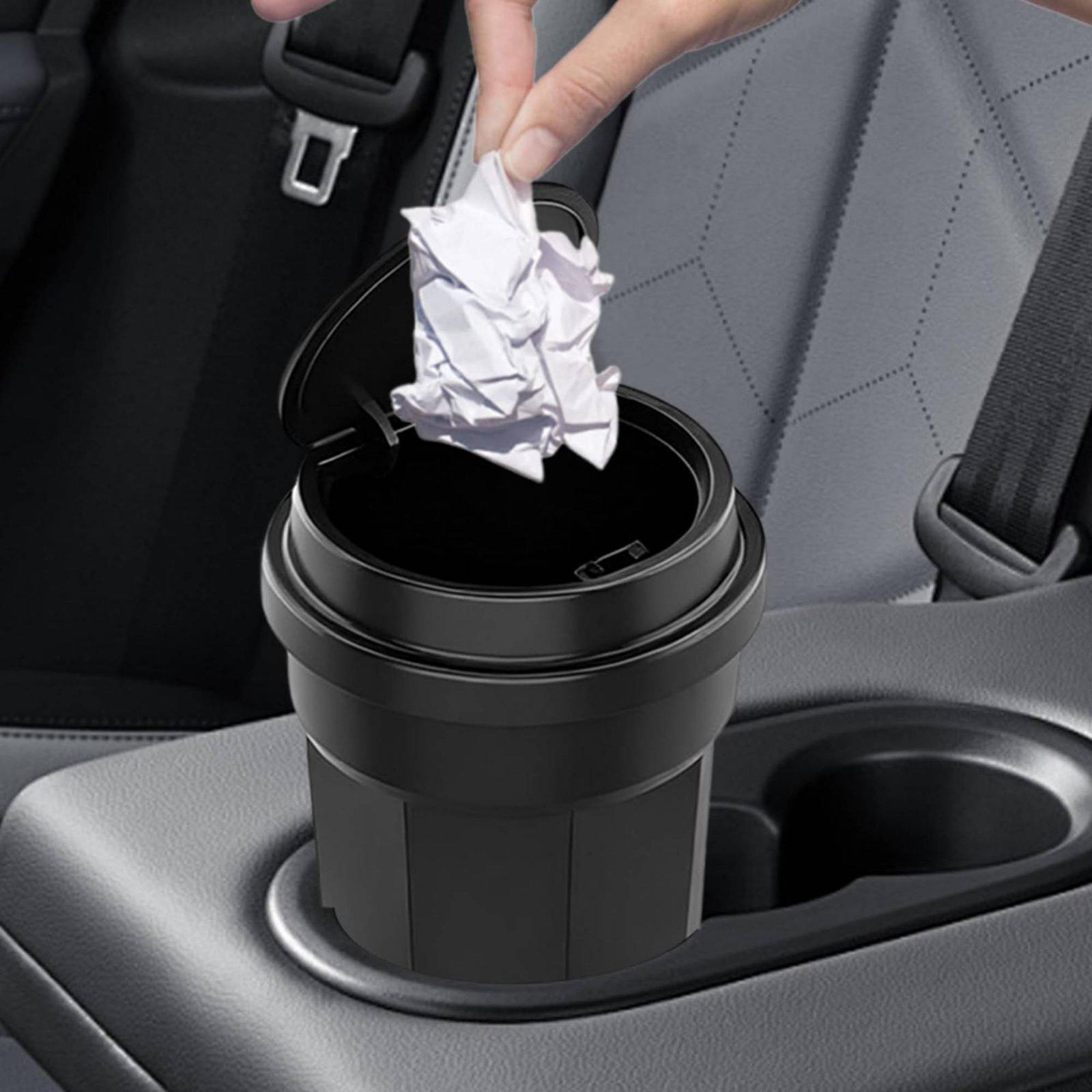 Car Trash Can with Lid Small A - Waterproof Car Trash Can With Lid recension och pris