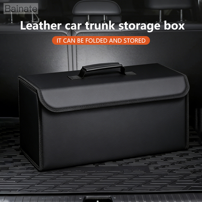 Car Leather Trunk Organizer Fo - Car Trunk Organizer Foldable Storage Box recension och pris